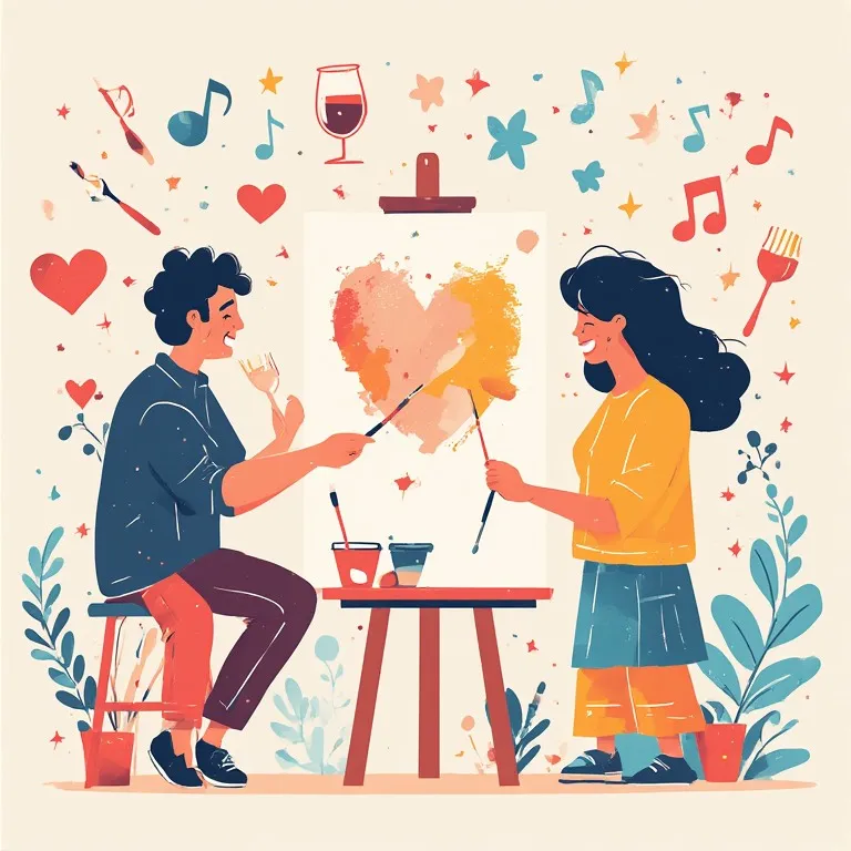 Couple profitant d'une date night maison romantique avec bougies et ambiance intime
